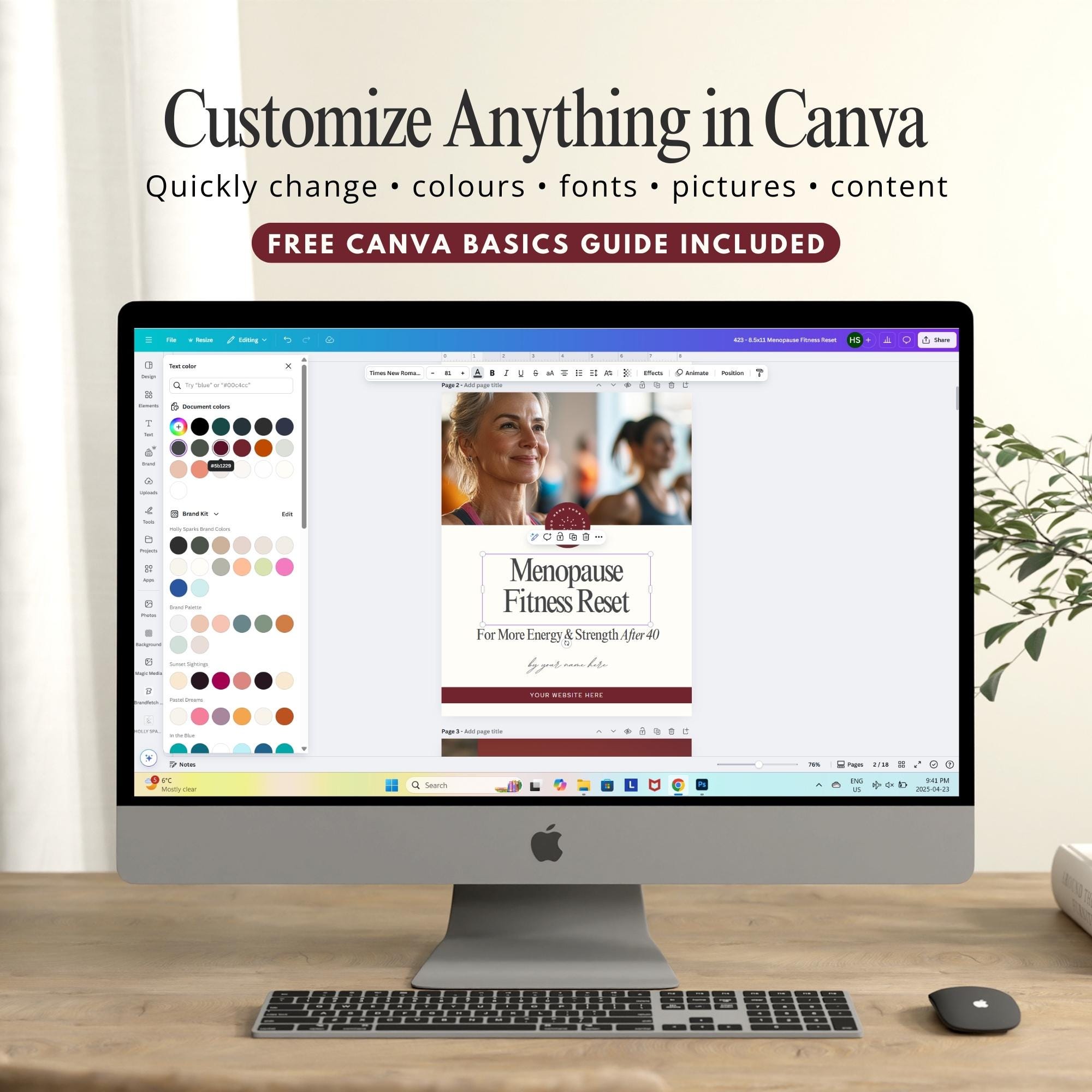 Menopause Perimenopause Canva Bundle for Coaches - Editable Hormone ...