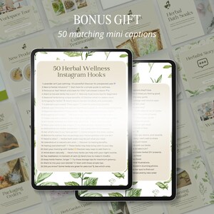 50 Herbal Wellness Social Media Templates, Done for you Herbalist Content Instagram Post Canva Templates for Holistic Practitioners, 341JK image 7