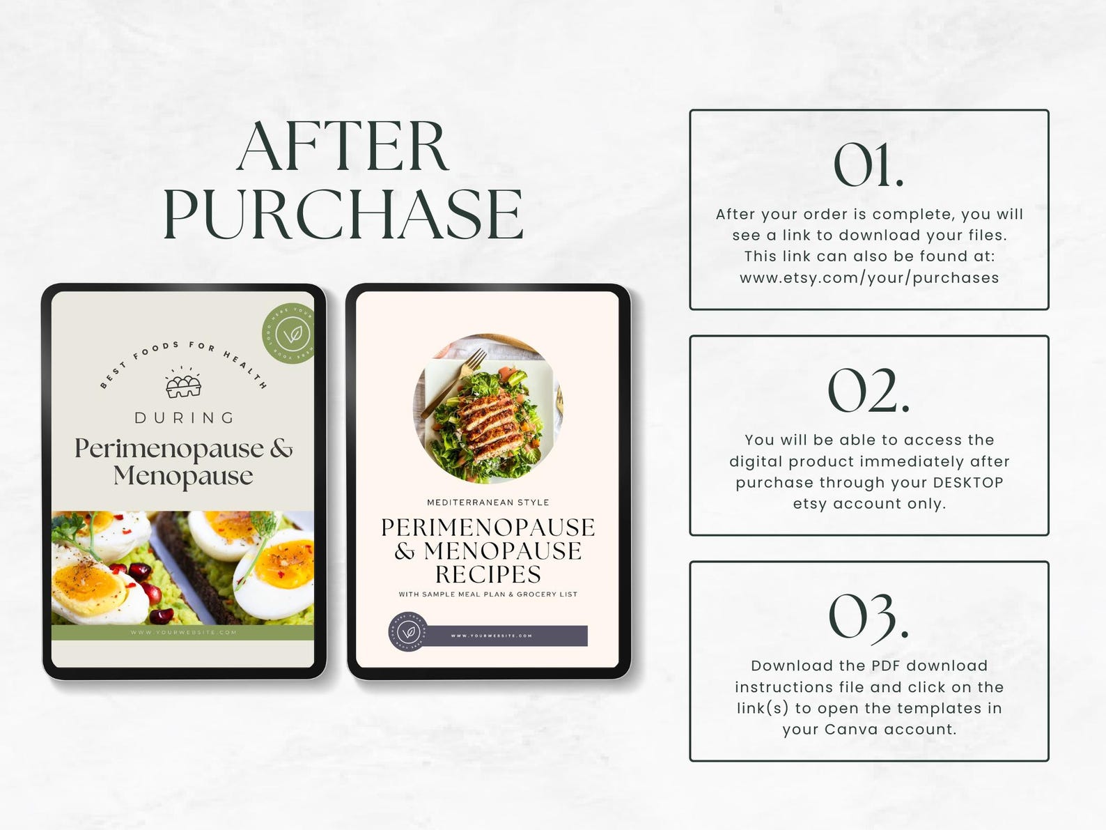 Perimenopause Menopause Nutrition Guide Recipes Template, Hormone ...