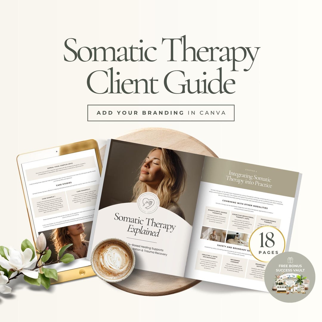 Somatic Therapy Client Guide Canva Template for Trauma Informed Coaches ...