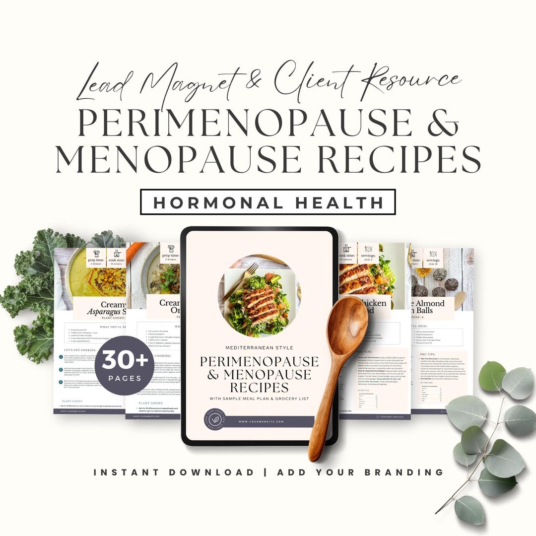 Perimenopause Menopause Coach Ebook Lead Magnet, Mediterranean Diet ...