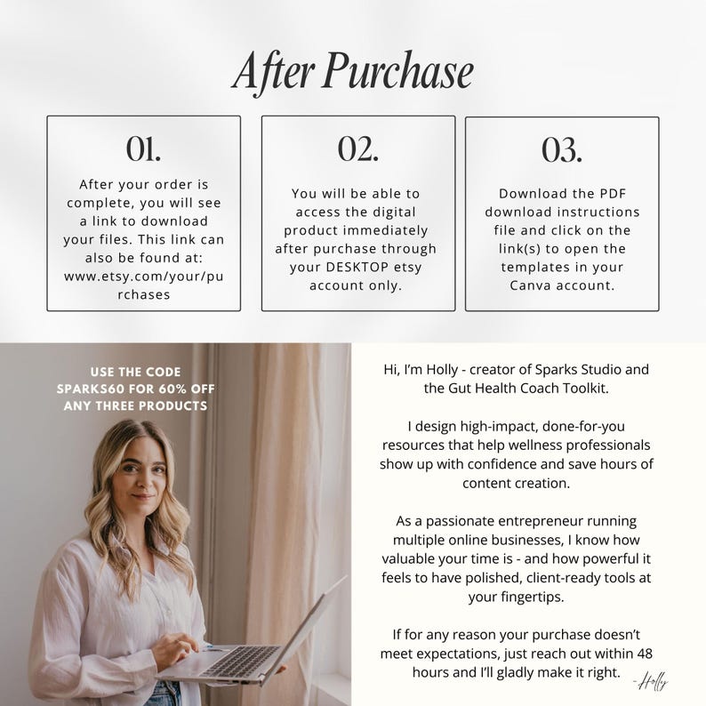 Gut Health Coach Bundle, Gut Health Guide Lead Magnets, Nutrition Coach Client Forms, Meal Plan Templates, Instagram Post  Templates, Canva