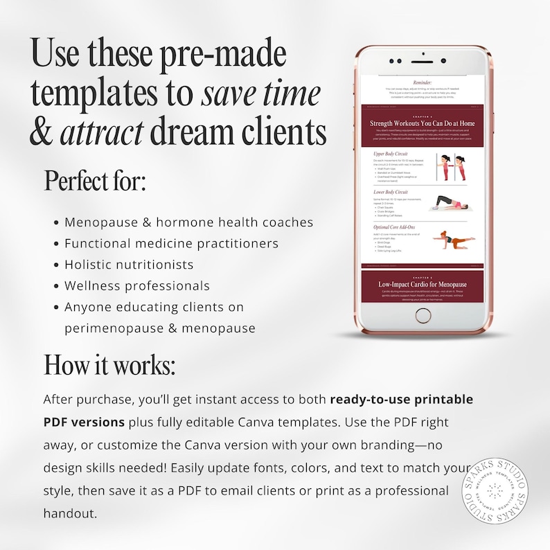 Menopause Perimenopause Canva Bundle for Coaches - Editable Hormone ...