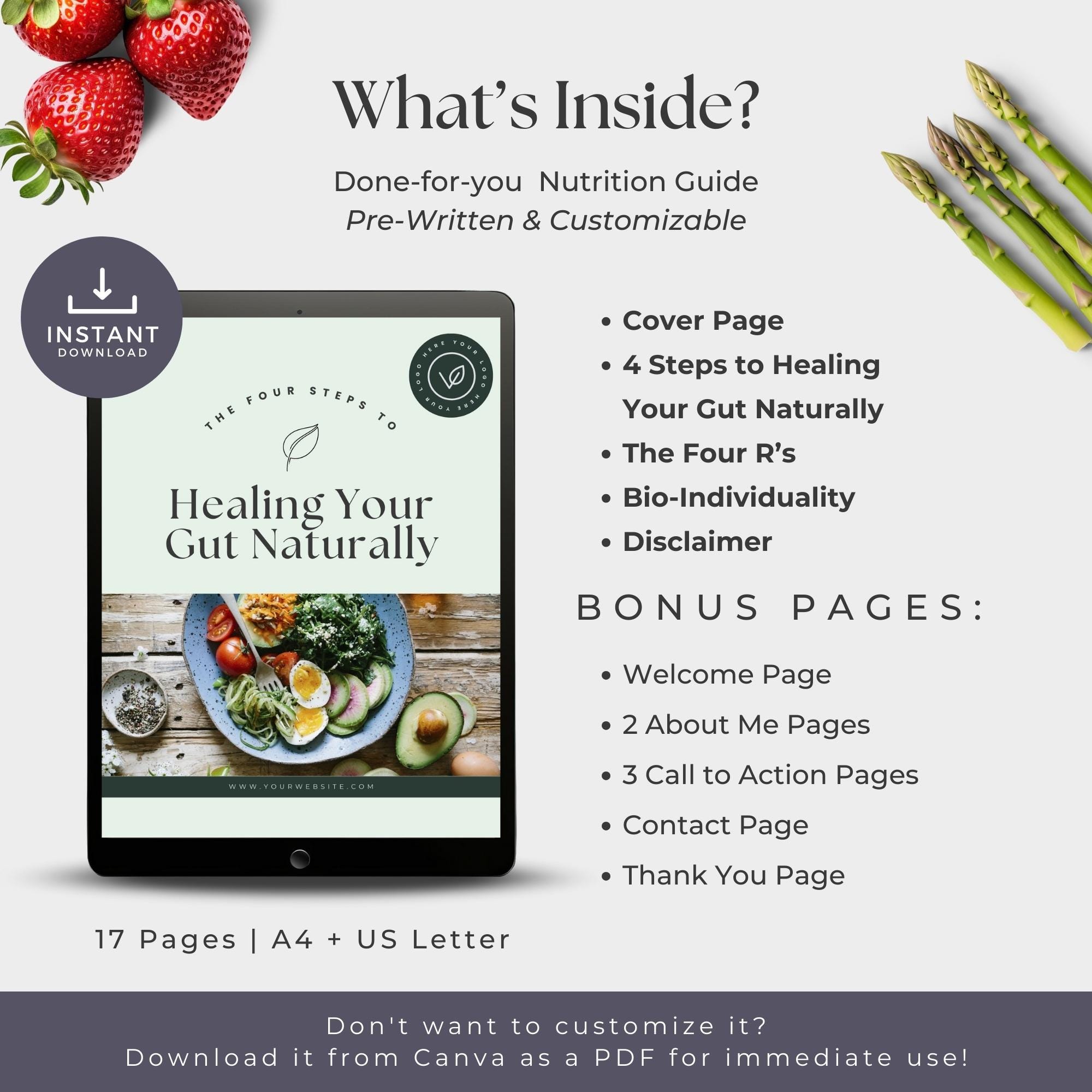 The Four Steps to Healing Your Gut Naturally, Gut Health Guide, Food ...