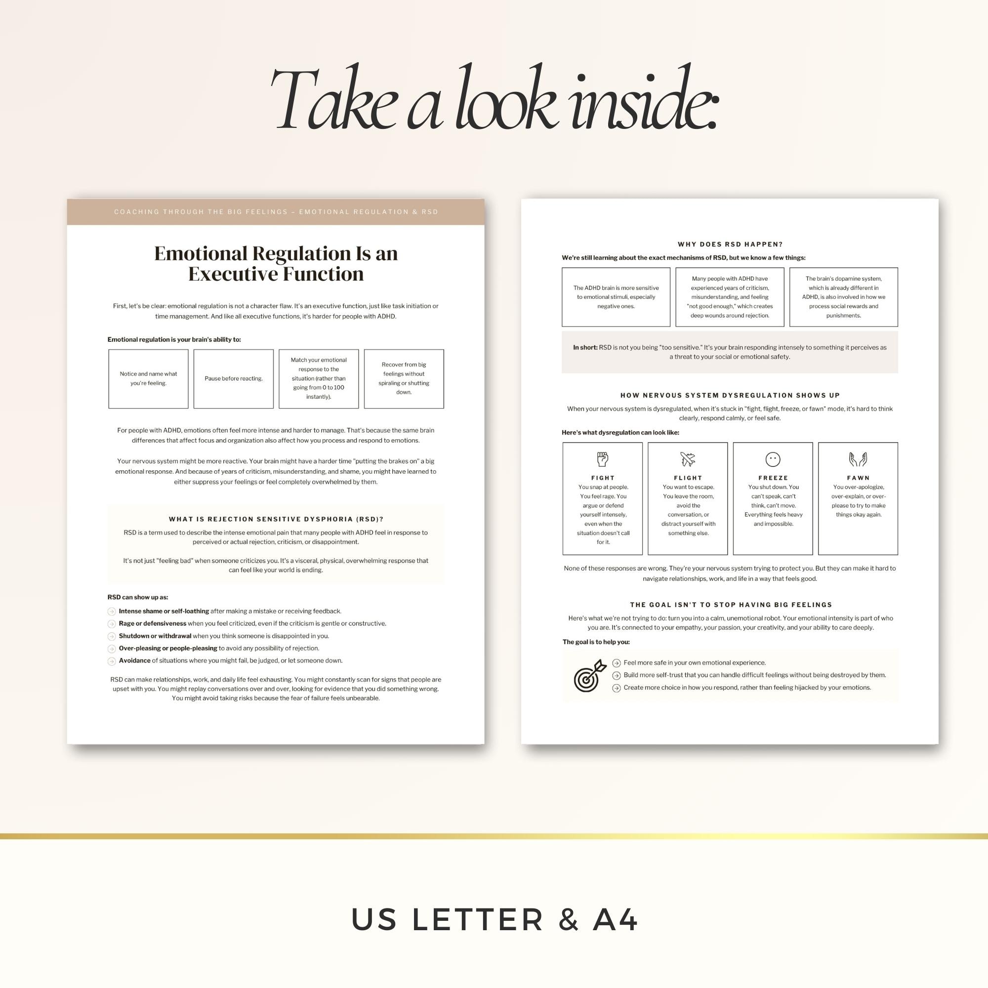 ADHD Executive Function Guide Workbook Canva Template for Coaches ...
