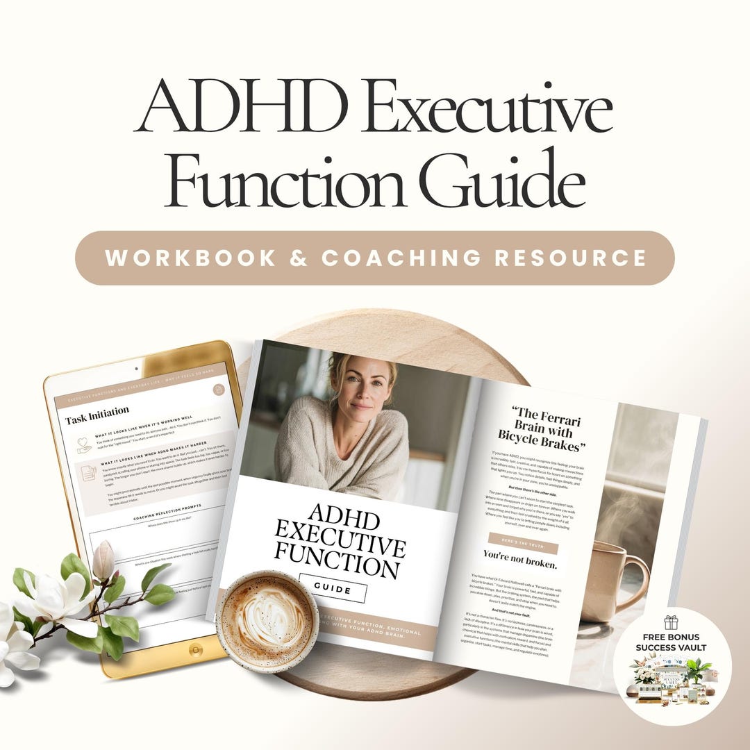 ADHD Executive Function Guide Workbook Canva Template for Coaches ...