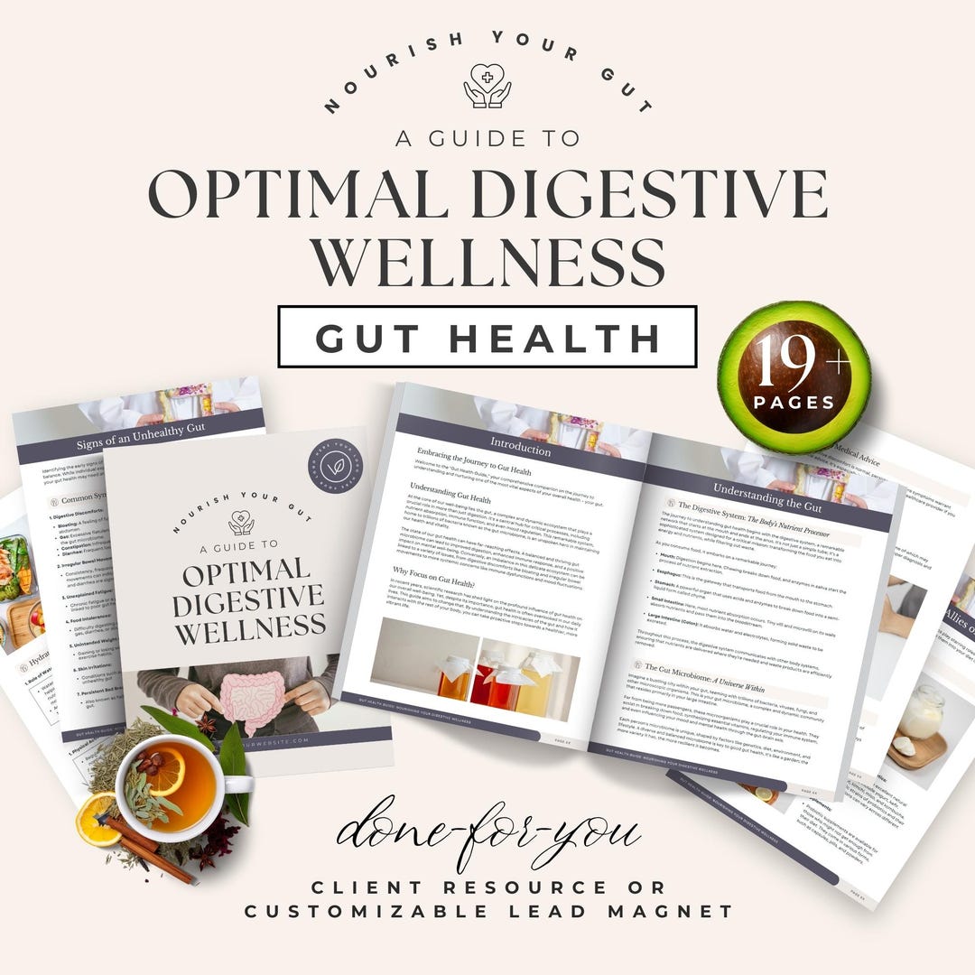 Nourish Your Gut: Editable Canva Ebook Template | Gut Health Guide for ...