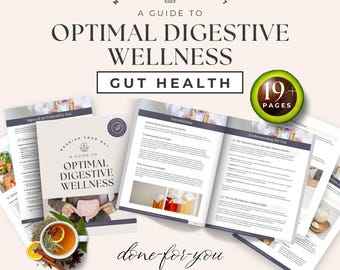 Nourish Your Gut: Editable Canva eBook Template | Gut Health Guide for Nutrition Coaches | Lead Magnet with Recipes & Wellness Tips, 117FYBJ