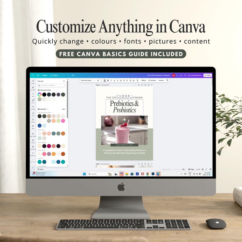 Gut Health Coach Bundle, Gut Health Guide Lead Magnet, Nutrition Coach Client Forms, Meal Plan Templates, Instagram Post  Templates, Canva