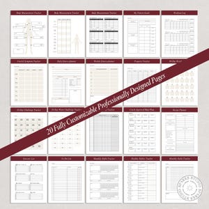 Wellness Tracker for Women - Menopause Coaching Planner - Habit Tracker - Symptom Log - Printable Fitness Tracker Bundle - Hormone Health