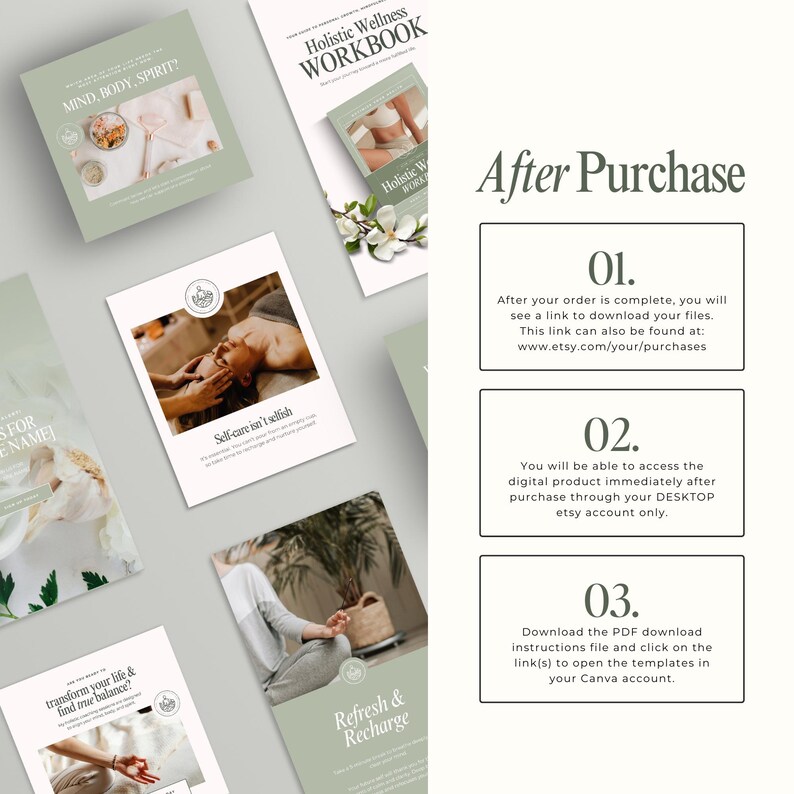 Holistic Wellness Instagram Templates: Canva Social Media Posts ...