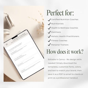 Health Coaching Onboarding Template Bundle, Nutrition Coach Welcome Packet, Intake Forms, Contract Agreement, Services & Pricing Guide Canva