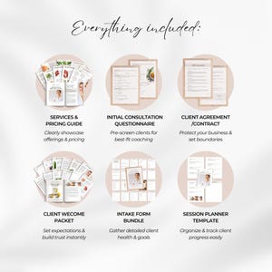 Health Coaching Onboarding Template Bundle, Nutrition Coach Welcome Packet, Intake Forms, Contract Agreement, Services & Pricing Guide Canva