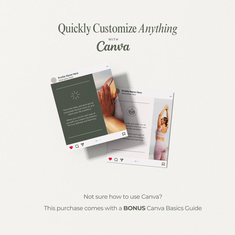 Holistic Wellness Instagram Templates: Canva Social Media Posts ...