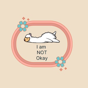I Am NOT Okay Lama-Gesicht Pflanzt Lama Bild PNG, SVG