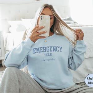 Emergency Medical Technician Sweatshirt, ER Nurse Crewneck Sweatshirt, Hospital Sweatshirt, ER Nurse Gift, Emergency Department Sweatshirt