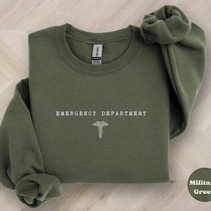 Emergency Department Sweatshirt, ER Nurse Crewneck, Hospital Sweatshirt, Emergency Nurse Gift, Medical Staff Apparel, ER Crewneck.