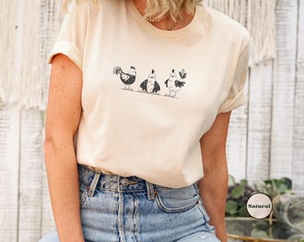 Funny Chicken Shirt Farm Tee Cute Chicken Lover Shirt Gift for Farmers Animal Tee Mother's Day Gift Poultry Lover Shirt Country Graphic Tee