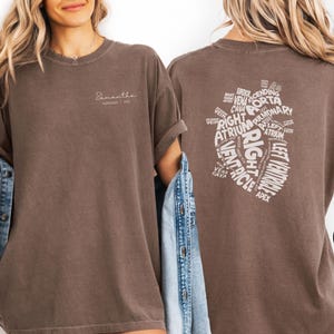 Comfort Colors® Custom Pocket Name Title Shirt Anatomical Heart Back Design CVICU RN Tee CHD Awareness Cardiac Nurse Gift for Medical Staff