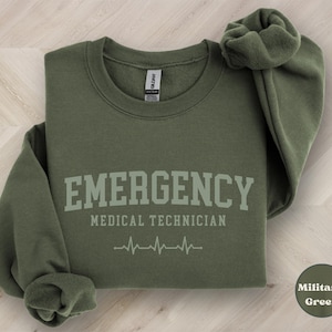 Emergency Medical Technician Sweatshirt, ER Nurse Crewneck Sweatshirt, Hospital Sweatshirt, ER Nurse Gift, Emergency Department Sweatshirt