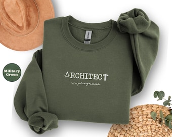 Sudadera de arquitecto en progreso, regalo para el futuro arquitecto, suéter para estudiantes de arquitectura, regalo de graduación para arquitectura.