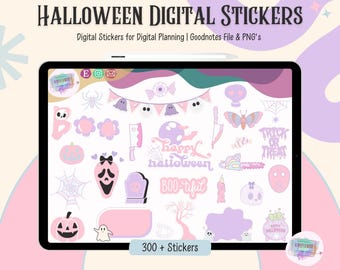 Pastel Halloween Digital Planner Stickers | Goodnotes Stickers | Digital Stickers | Pastel Halloween Stickers