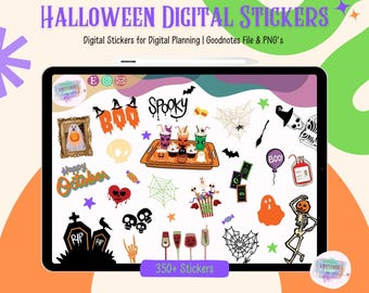 Adesivi per pianificatore digitale di Halloween / Adesivi Goodnotes / Adesivi digitali / Adesivi di Halloween