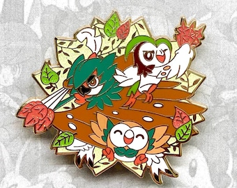 Rowlet Dartrix Decidueye Enamel Pin