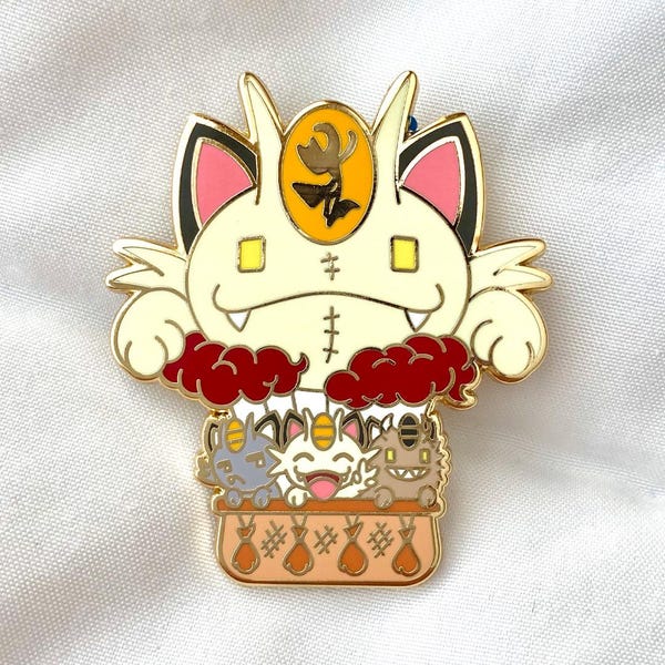 Meowth Galarian Meowth Alolan Meowth Balloon Enamel Pin