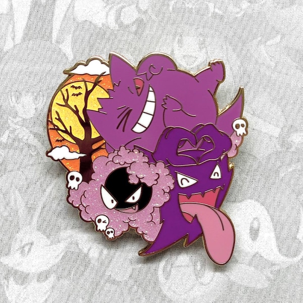 Gastly Haunter Gengar Enamel Pin
