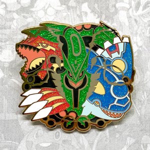 Groudon Kyogre Rayquaza Enamel Pin