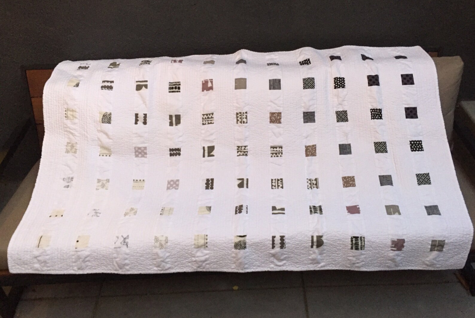 Minimalist Modern Quilt Black White Gray Quilt Etsy