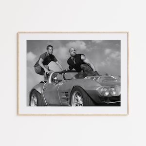 Poster di Vin Diesel, Fast and Furious, poster per fan, arte murale in bianco e nero, arte murale vintage, stampe fotografiche, decorazioni per camerette per ragazzi
