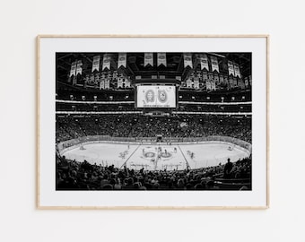 Bell Centre Stadium Print, Montreal Canadiens, NHL Print,Fan Poster, Black and White, Sport Print, Sport Decor, Hokey Gift