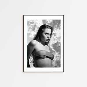 Angelina Jolie Print, Angelina Jolie Poster, Black and White Wall Art, Vintage Wall Art, Photograph Prints, Home Decor, Room Decor