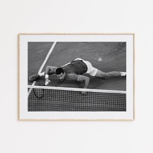 Novak Djokovic Poster, Novak Đoković Druck, Schwarzweiß-Wandkunst, Vintage-Wandkunst, Fotodrucke, Tennisgeschenk, ATP-Fans, Sportgeschenk