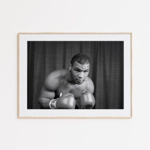 Mike Tyson Poster, Iron Mike, Kid Dynamite, American Boxer, Fan Print, Black and White Wall Art, Sport Poster, PhotographPrints, Boxer Gift