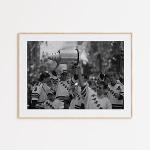New York Rangers Season Cups Poster, NHL All-Star Spiel, Schwarzweiß-Wandkunst, Vintage Wandkunst, Fotodrucke, NHL Geschenk, Sportdekor