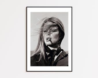 ケイト・モスのポスター、スーパーモデル、ファッションアイコン、白黒ウォールアート、ヴィンテージウォールアート、写真プリント、ホームデコレーション、アートデコレーション