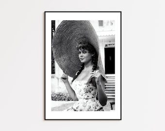 Brigitte Bardot, Brigitte Bardot inspirierte Wandkunst, französisches Kino Ikone Poster, schwarz und weiß, Fotografie Drucke, Raumdekor, Fan Poster