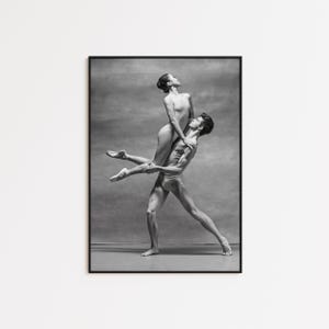 Ballett-Paar, Freiheit, Ballett Kunstdruck, Schwarzweiße Wandkunst, Vintage Wandkunst, Fotografie Drucke, Wohndekor