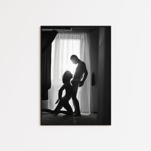 Nacktes Paar Print, Kult Poster, Schwarz Weiß Wandkunst, Vintage Wandkunst, Fotodruck, Wohnkultur, Schlafzimmer Dekor, Badezimmer Dekor