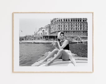 Sophia Loren Poster, Feminist Wall Art, Fashion Poster, Black and White Wall Art, Vintage Wall Art, Photograph Prints, Home Decor