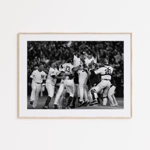 1998 New York Yankees Saison Poster, Baseball Druck, Schwarz Weiß Wand Kunst, Vintage Wand Kunst, Fotografie Drucke, Yankess Druck