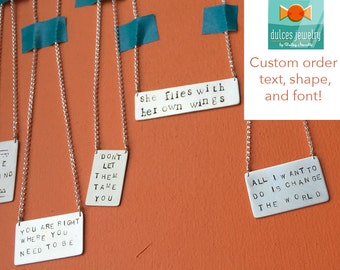 quote necklace