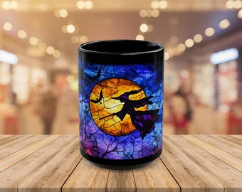 Witch Mug, Witchy Mug, Witch Moon Mug, Witchcore, Witchy Stuff, Witch Aesthetic, Halloween Coffee Mug, Witch Ceramic Cup