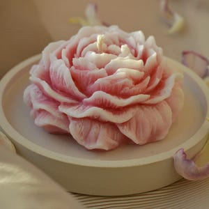Olive Candles Peony Flower for Wedding and Birthday Gift, Pink Color