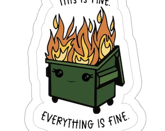 Dumpster Fire Doom Sticker