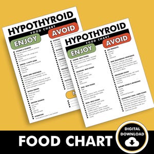 Hypothyreoïdie Dieetlijst, voedingsschema hypothyreoïdie, wat te eten, te vermijden voedingsmiddelen - pdf-gids om je te helpen maaltijdplan