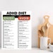 ADHD Diet Chart, ADD Food List - Printable PDF to Make Dietary Changes ...